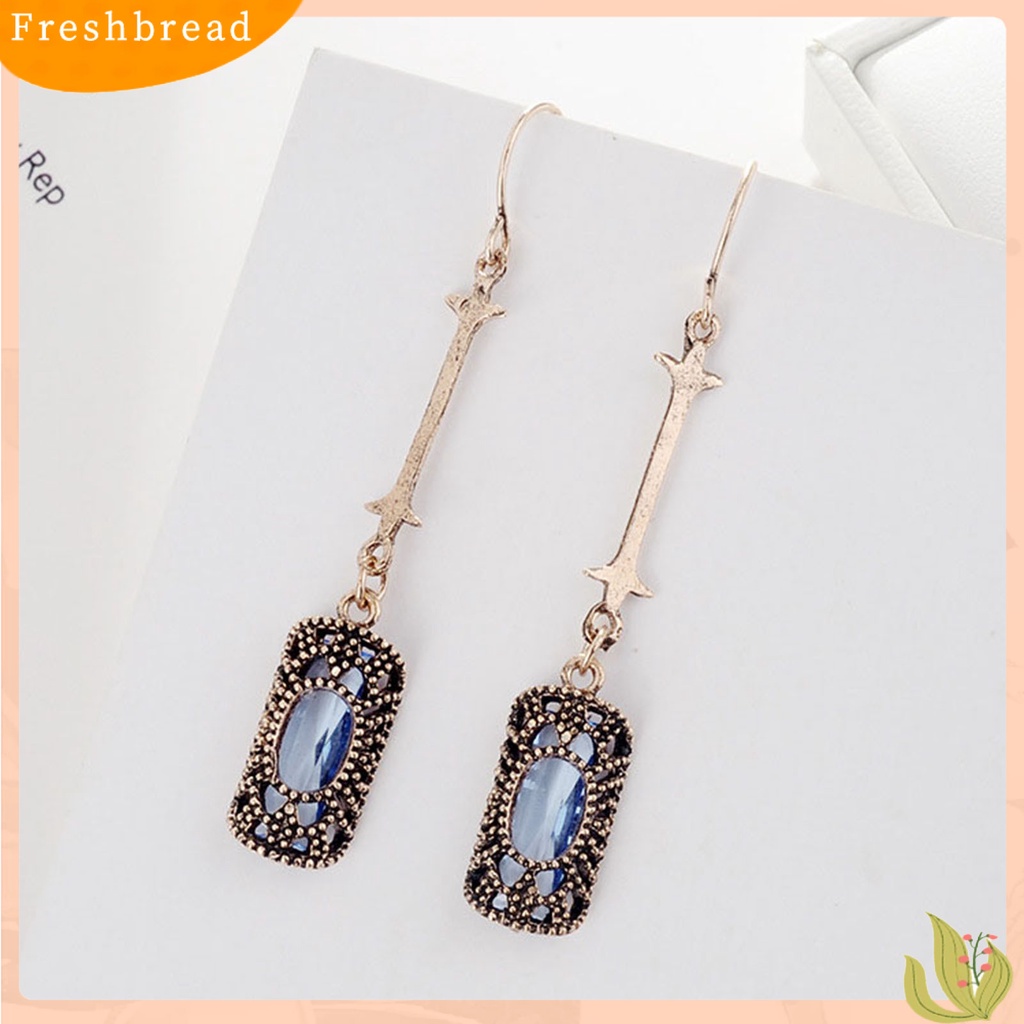 &lt; Freshbread &gt; 1pasang Bersinar Tindik Menjuntai Anting Pesona Hadiah Cubic Zirconia Panjang Menjuntai Anting Perhiasan Pesta