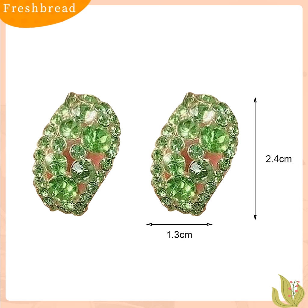 &lt; Freshbread &gt; 1pasang Anting Pejantan Temperamen Mengkilap Elegan Geometris Berkilau Berdandan Hadiah Valentine Wanita Kristal Imitasi Menjuntai Anting Perhiasan Pernikahan Aksesori Fashion