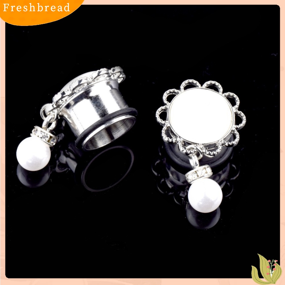 &lt; Freshbread &gt; 1Pc Lady Bunga Mutiara Imitasi Menjuntai Telinga Terowongan Expander Plug Piercing Perhiasan Hadiah