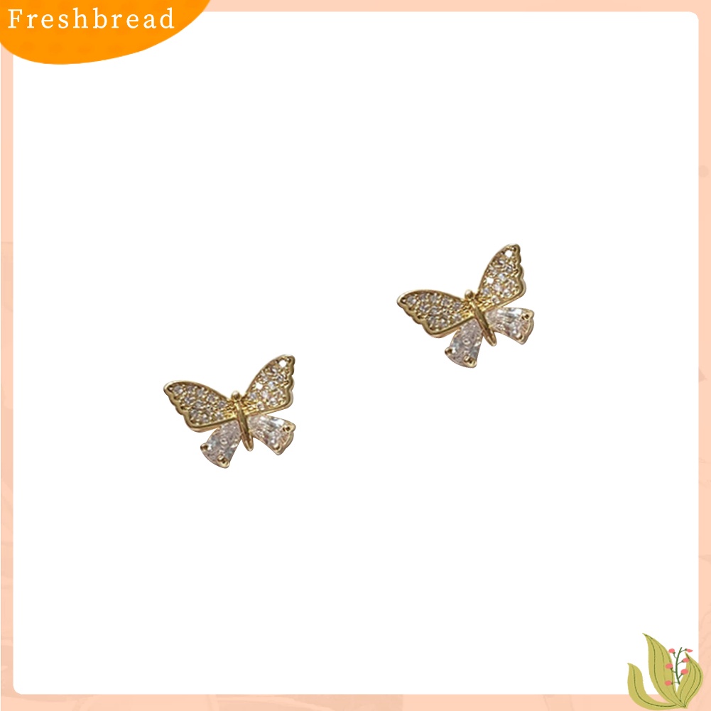 &lt; Freshbread &gt; Wanita Logam Manis Kupu-Kupu Rumbai Panjang Musim Panas Sederhana Stud Earrings Perhiasan Hadiah