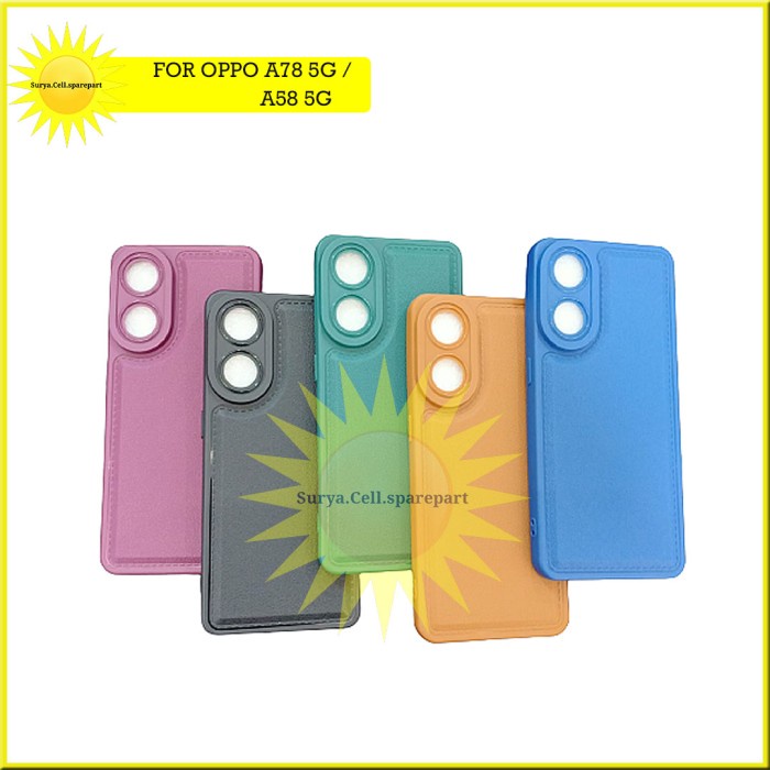 Case Square Leather Pro Oppo A78 5g Oppo A1 Pro 5g