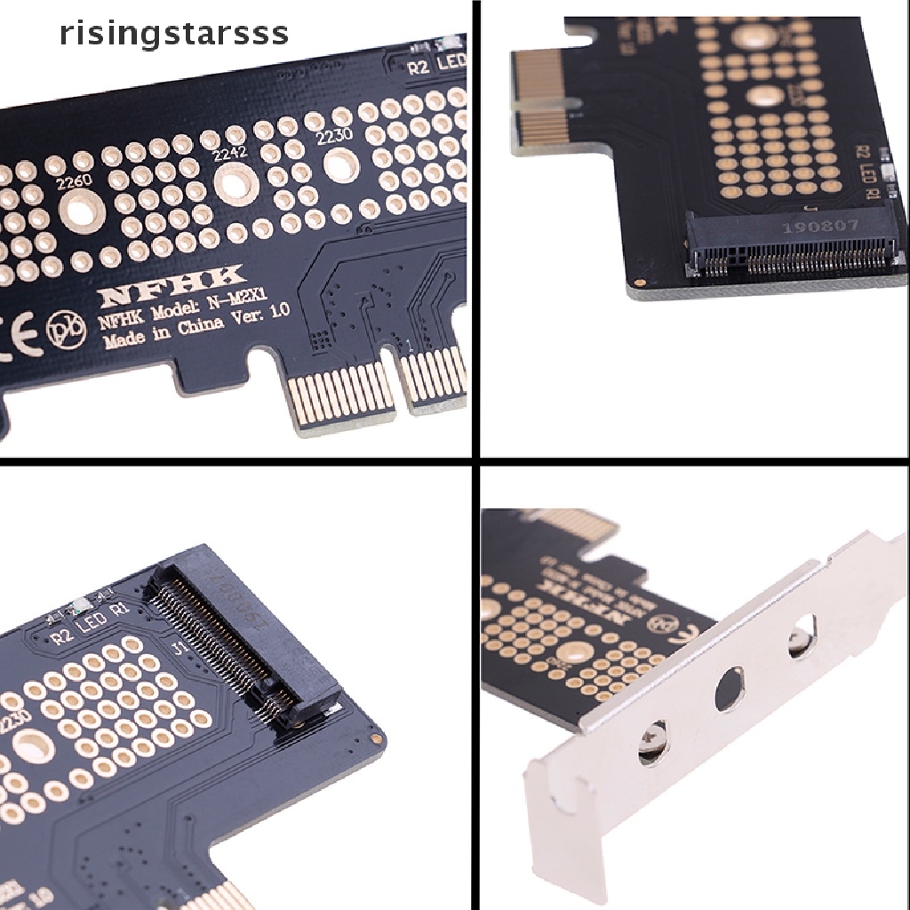 Rsid Span-new NVMe PCIe M.2 NGFF SSD to PCIe x1 adapter card Kartu PCIe x1 to M.2 Dengan bracket Jelly