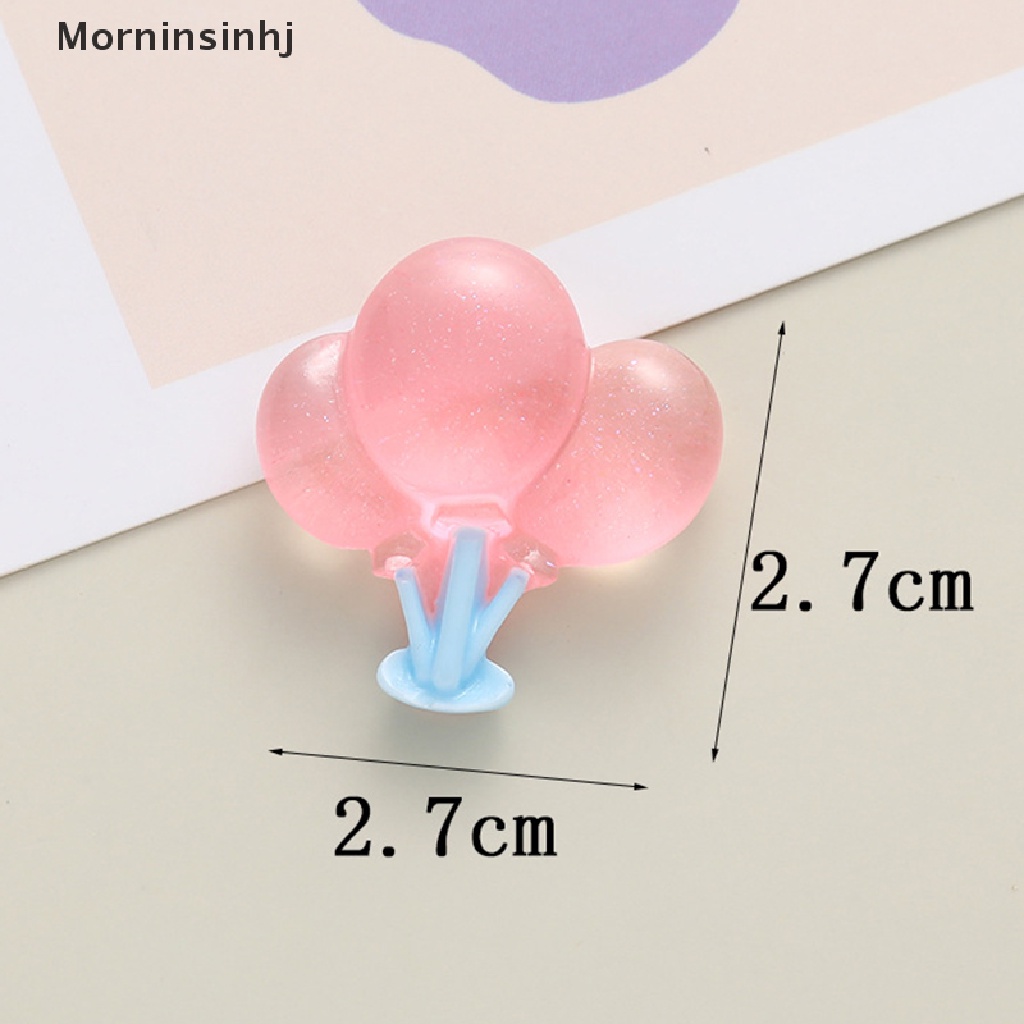 Mornin 10Pcs Glow in the Dark Transparan Balon Aksesoris Perhiasan Handmade DIY Bahan Resin Aksesoris id