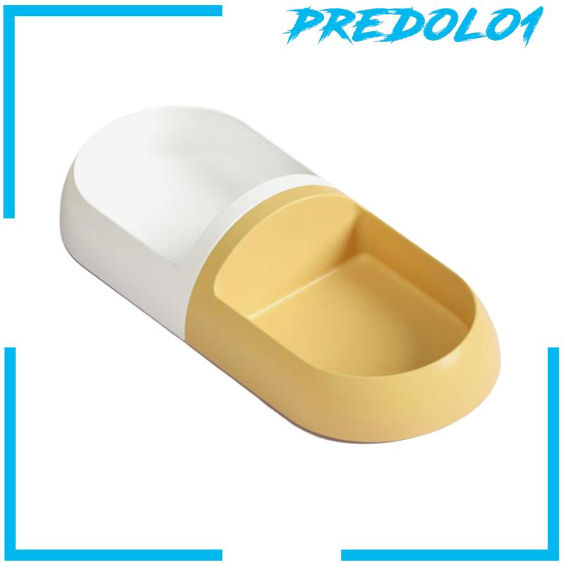 [Predolo1] Mangkok Ganda Kucing Mangkuk Makanan Kucing Reusable Capsule Shaped Untuk Aksesoris