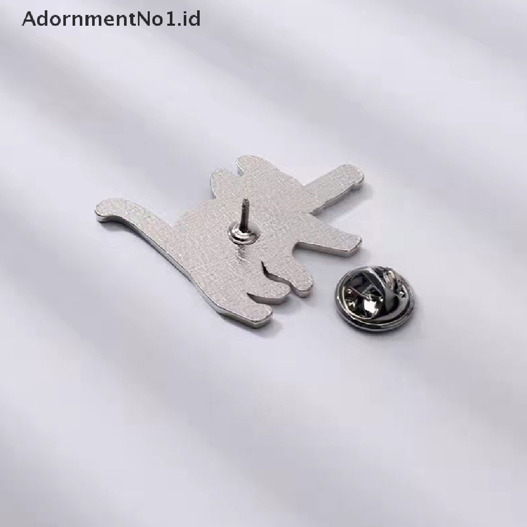 [AdornmentNo1] Kartun Kucing Hitam Pemodelan Pop-Enamel Bros Pin Fashion Kerah Lencana Pin Perhiasan Hadiah [ID]