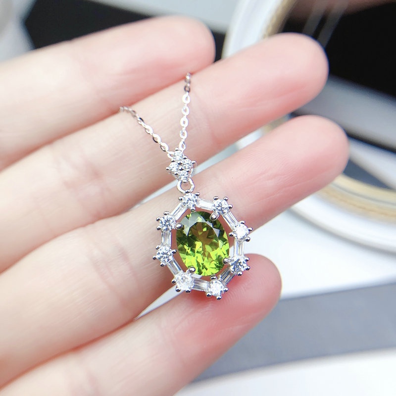 Goldkingdom Fashion Perhiasan Aksesoris Ready Stock Alami Olivine Kalung Fashion Wanita Segar Berlian Ungu Kristal Warna-Warni Liontin Harta Karun