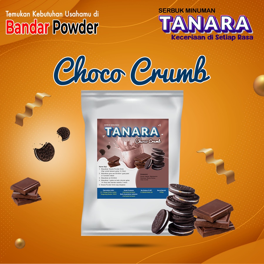 

[Ready-Stock] Bubuk Minuman Choco Crumb - Tanara Powder - Serbuk Coklat Premium