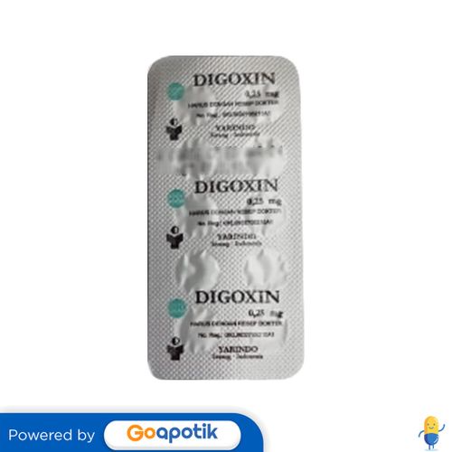 DIGOXIN YARINDO 0.25 MG STRIP 10 TABLET