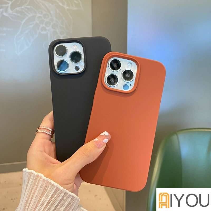 Pelindung Lensa Kamera Luxury liquid soft silicone case Untuk Iphone13 12 14 14 Pro Max All inclusive Cover Iphone 14pro case