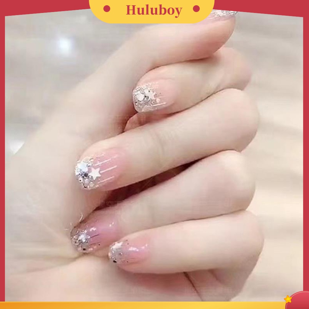 {In Stock} Manikur Hati Bintang Bulan Berujung Lima Payet Glitter Campuran DIY Nail Art Decor