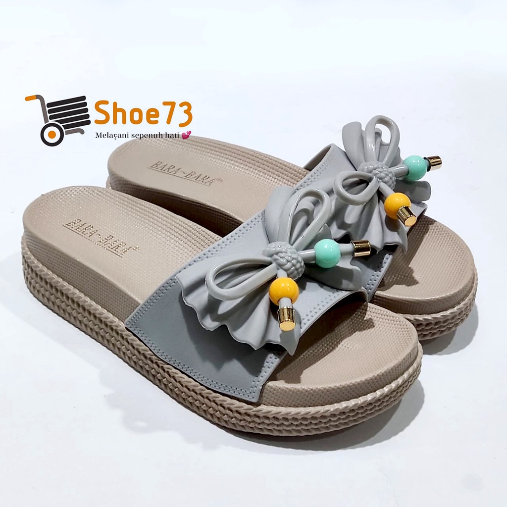 BARA BARA JSL 895 V-26 SIZE 36-40 ORIGINAL l Sandal Selop pita jelly wanita l Sendal kokop cewek impor