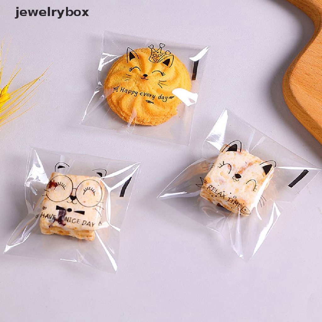 [jewelrybox] 100pcs Kantong Roti Kartun Self Adhensive Packaging Bags Sandwich Bags Untuk Butik Anak