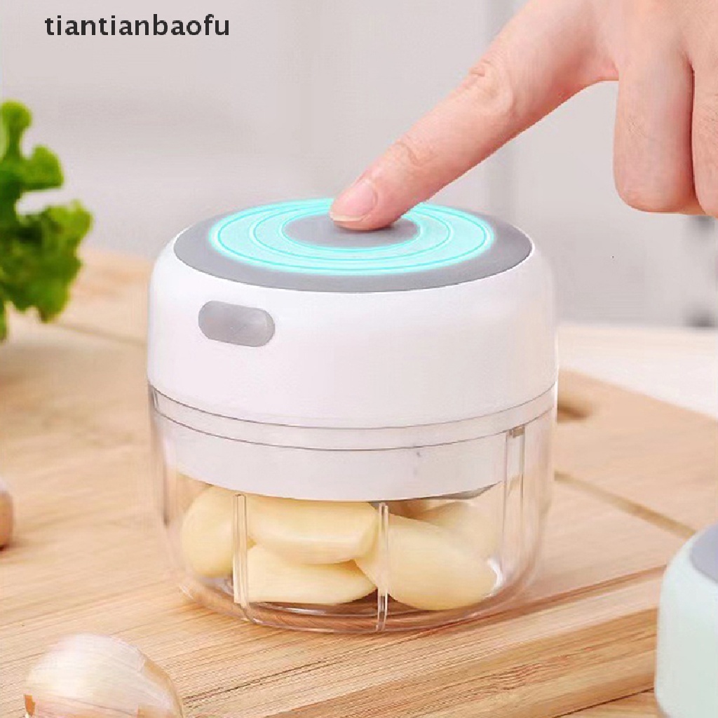 [tiantianbaofu] Electric Mini Garlic Chopper, Alat Pencacah Sayur Butik