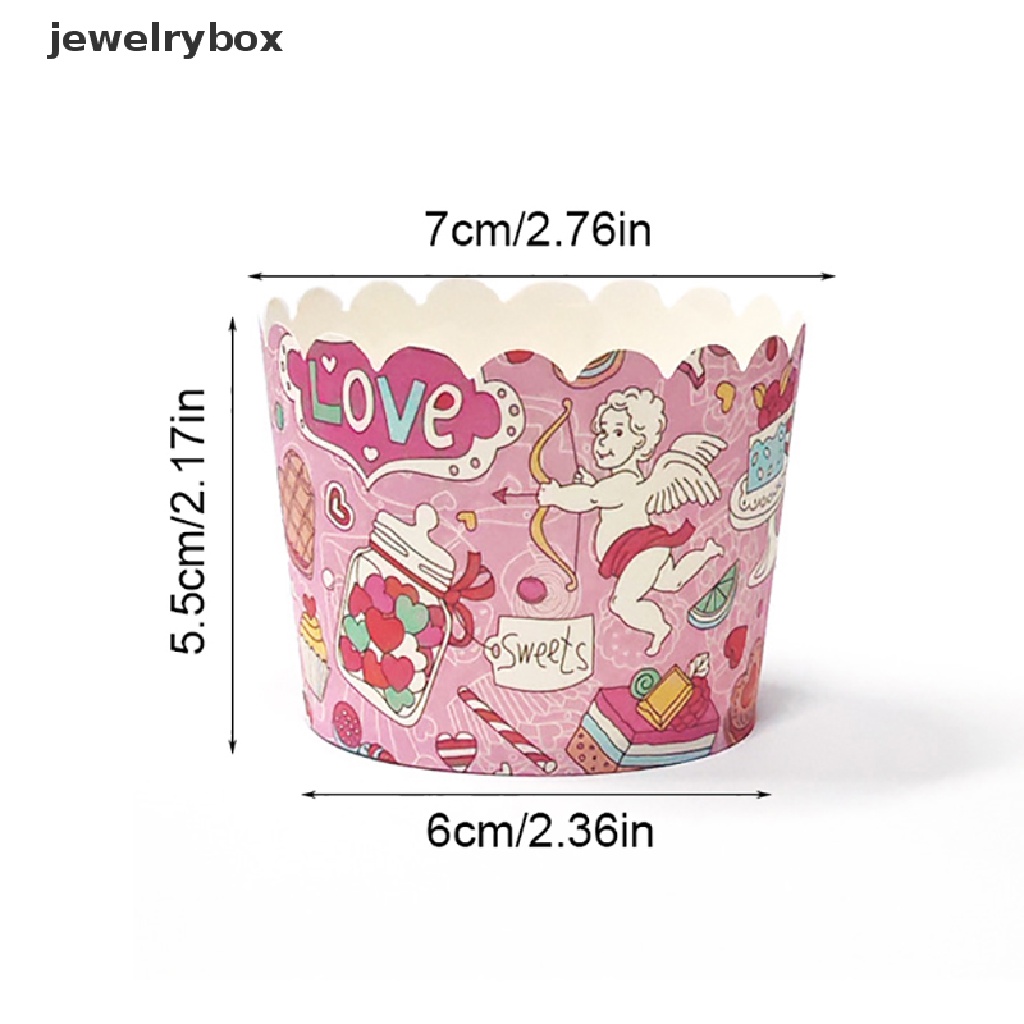 [jewelrybox] 50pcs/set Muffin Cupcake Paper Cups Pastry Wrapping Paper Cupcake Baking Cup Butik