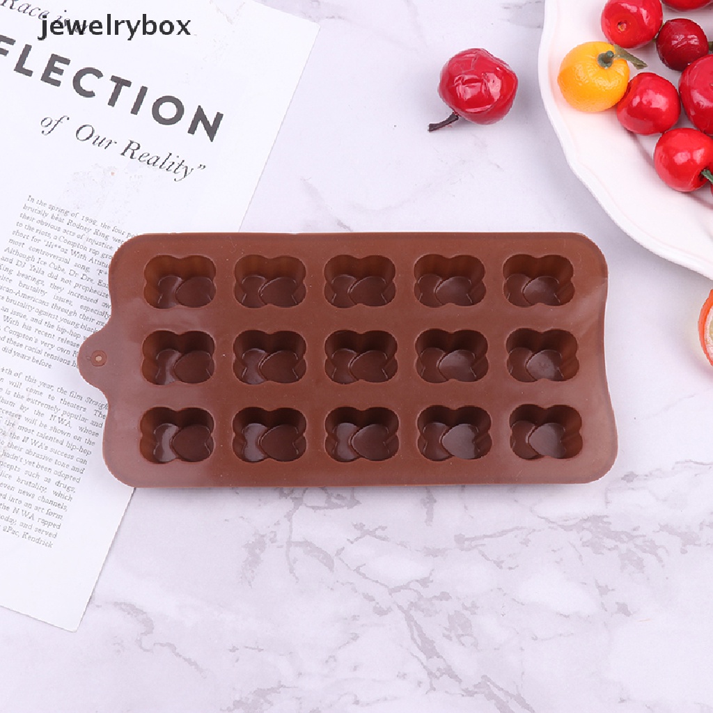 [jewelrybox] 1pc 15lubang Cetakan Coklat Fudge Es Batu Cetakan Silikon DIY Dapur Baking Mold Butik