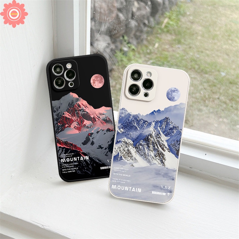 Infinix Hot 11 12 9 20 8 11s 12i 20s 10t 10s 10Lite Smart 4 5 6 Plus Hot 12pro 11 10 12 9 Play Note 11 12 G96 8 12 2023 Scenery Snow Mountain Couple Case Soft Tpu Phone Cover