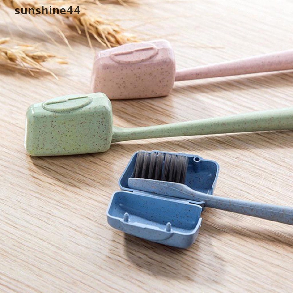 Sunshine 4Pcs/set Penutup Kepala Sikat Gigi Mini Portable Tooth Brush Holder Cap Untuk Perjalanan Luar Ruangan Rumah Tangga Kamar Mandi Organizer Aksesoris ID