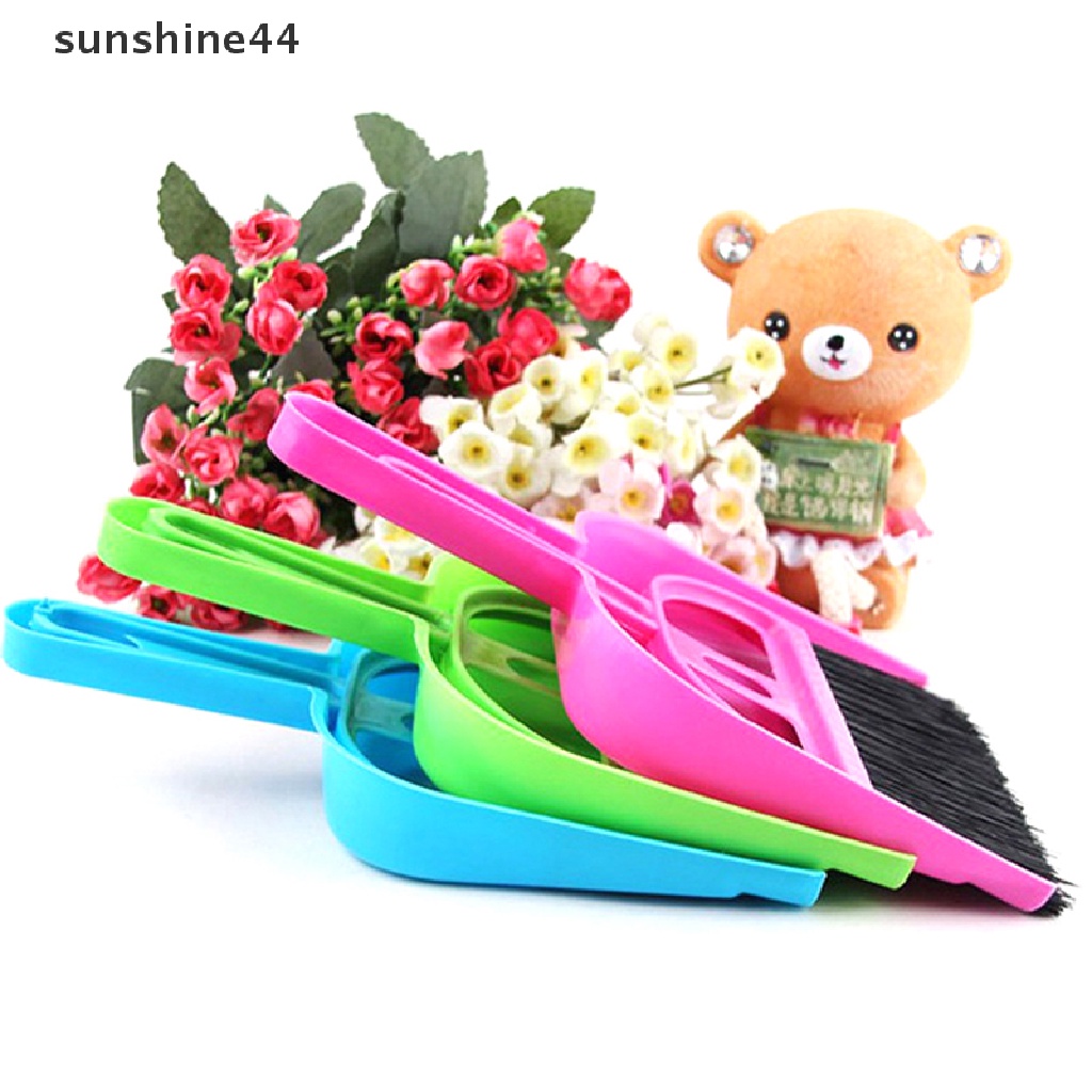 Sunshine Sikat Pembersih Mini Sapu Pengki Set Desktop Sweeper Alat Pembersih Sampah ID