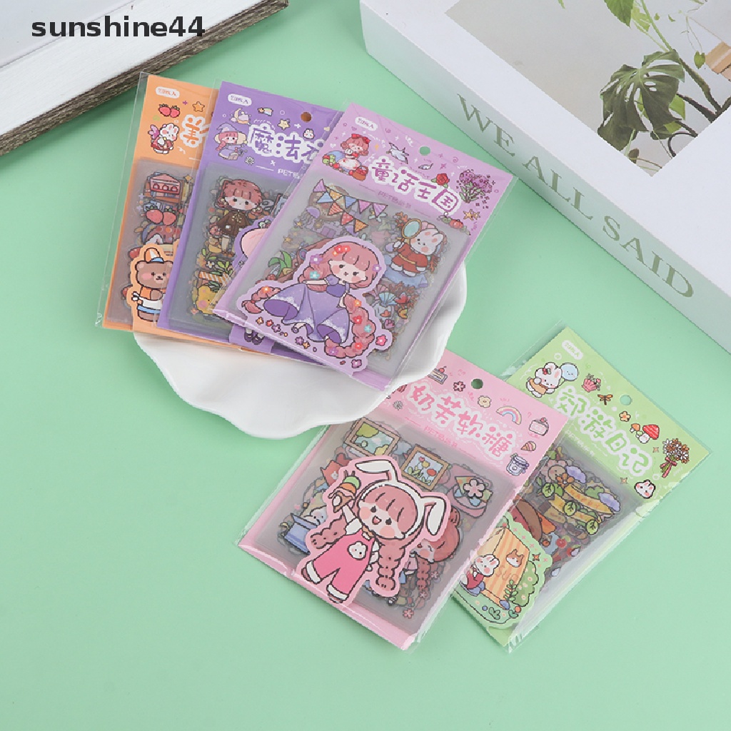 Sunshine 20lembar Stiker Motif Kartun Hewan Dekorasi Alat Tulis Hadiah Anak ID
