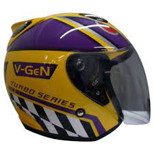 HELM V-GEN STANDAR SNI HALF FACE BARU LIMITED EDITION FREE SARUNG + PACKAGING KARDUS