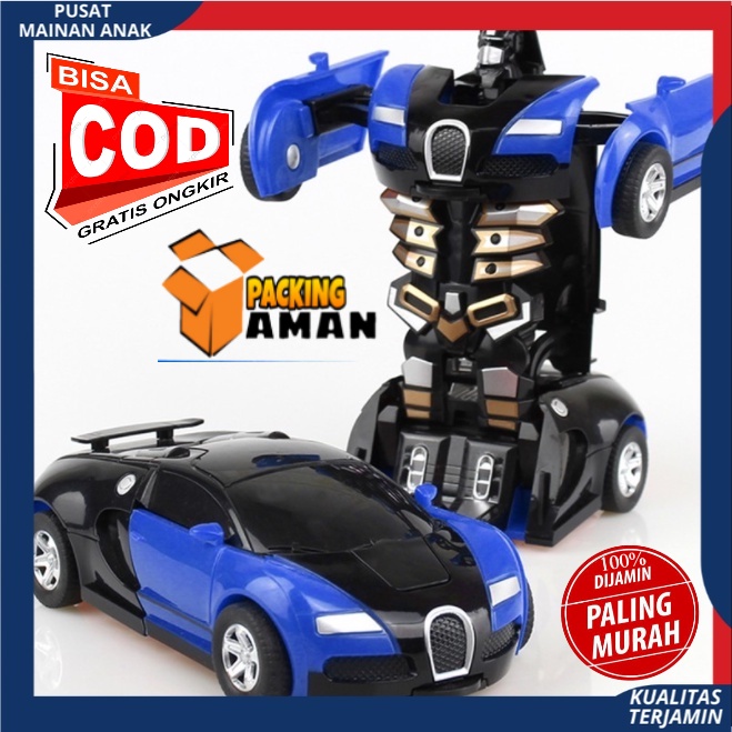 MAINAN MOBIL ROBOT AUTOBOT TRANSFORM ANAK LAKI LAKI BISA BERUBAH MENJADI ROBOT PULLBACK