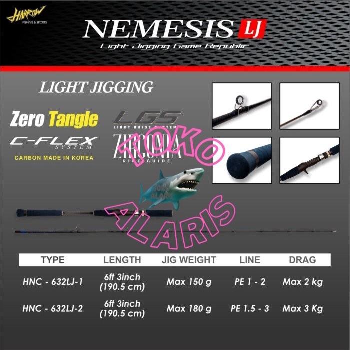 ROD HARROW NEMESIS LIGHT JIGGING (MODEL BC)