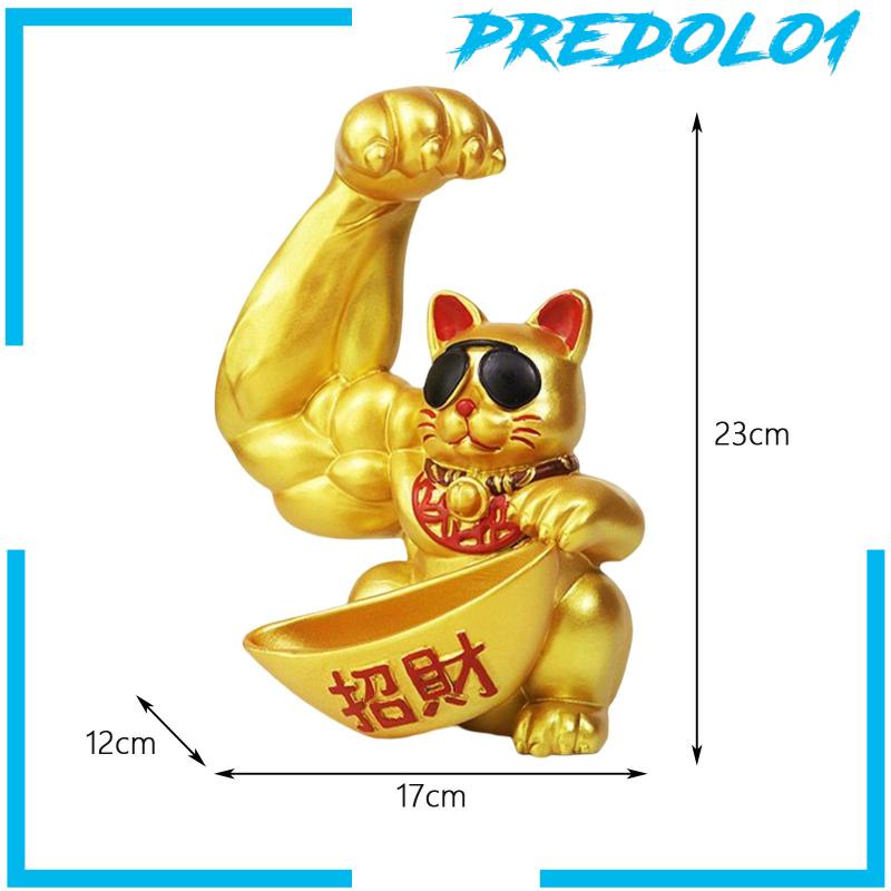 [Predolo1] Kotak Penyimpanan Patung Lucky Cat Key Storage Ornamen Kucing Keberuntungan Untuk Tabletop