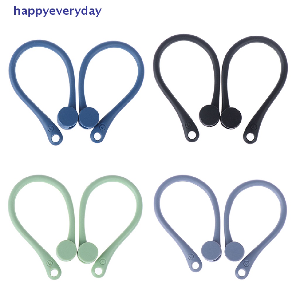 [happy] 1pasang Earhook Holder Untuk AirPods Strap Silikon Olahraga Kait Telinga Anti Hilang [ID]