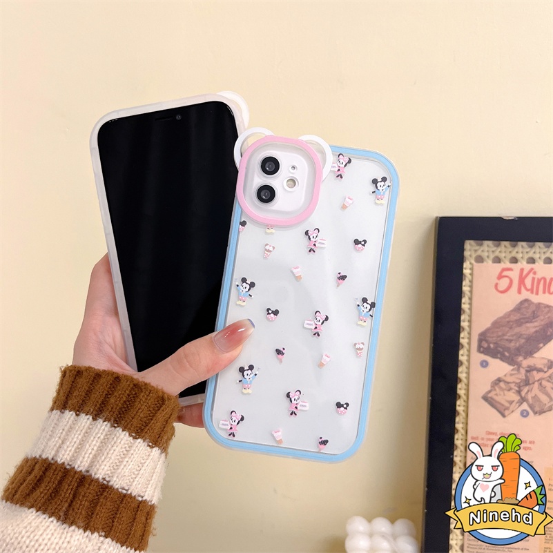IPHONE Casing Kompatibel Untuk Iphone14 13 12 11 Pro Max X Xr Xs Max SE 8 7 6 6s Plus Kualitas Tinggi Sederhana Casing Ponsel Glossy Transparan Shockproof Clear Bumper Soft TPU Cover Pelindung