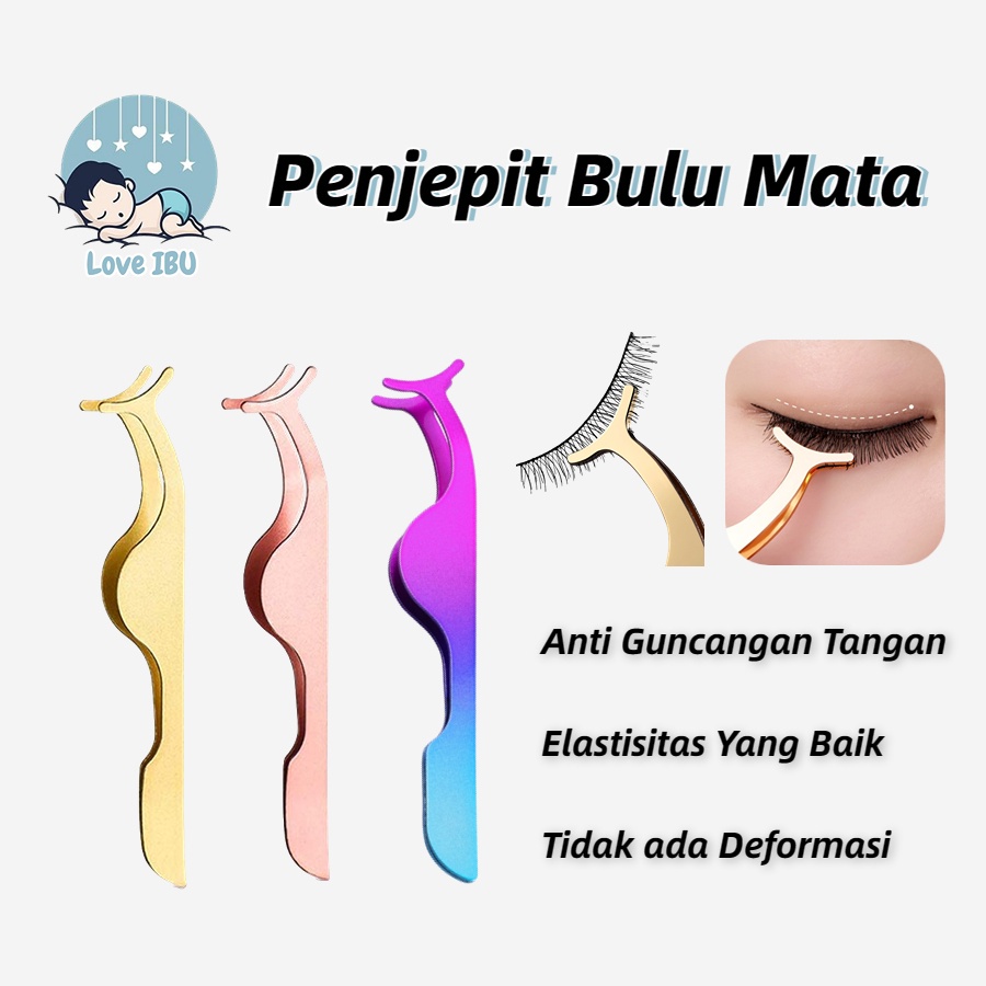 Penjepit Bulu Mata / Penjepit Bulu Mata Baik Untuk Bulu Mata Palsu Jepit Bulu Mata Pasangkan Dengan Lem Bulu Mata Professional for Bulu Mata Eyelash Extension Dan Bulu Mata Magnet Pinset Eyelash