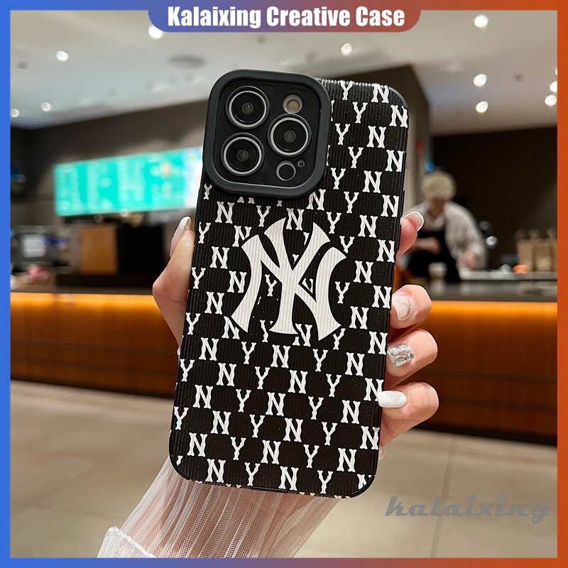 Casing Kulit Motif Fashion Sederhana Untuk iPhone14 Pro Max14 13 12 11 Pro Max Xs Xr Xs Max7 8 Plus Tepi Lurus Kotak Lembut Penutup Belakang