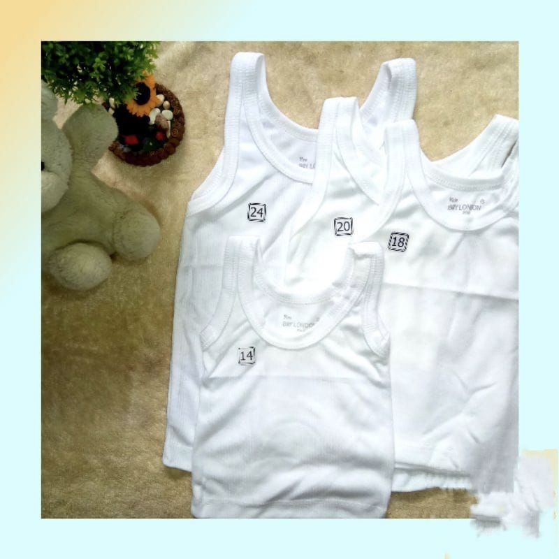 HARGA 12 Pcs Singlet Anak Boy London Putih Lusinan Grosiran || Boksen Anak Boy London Pria Wanita Un