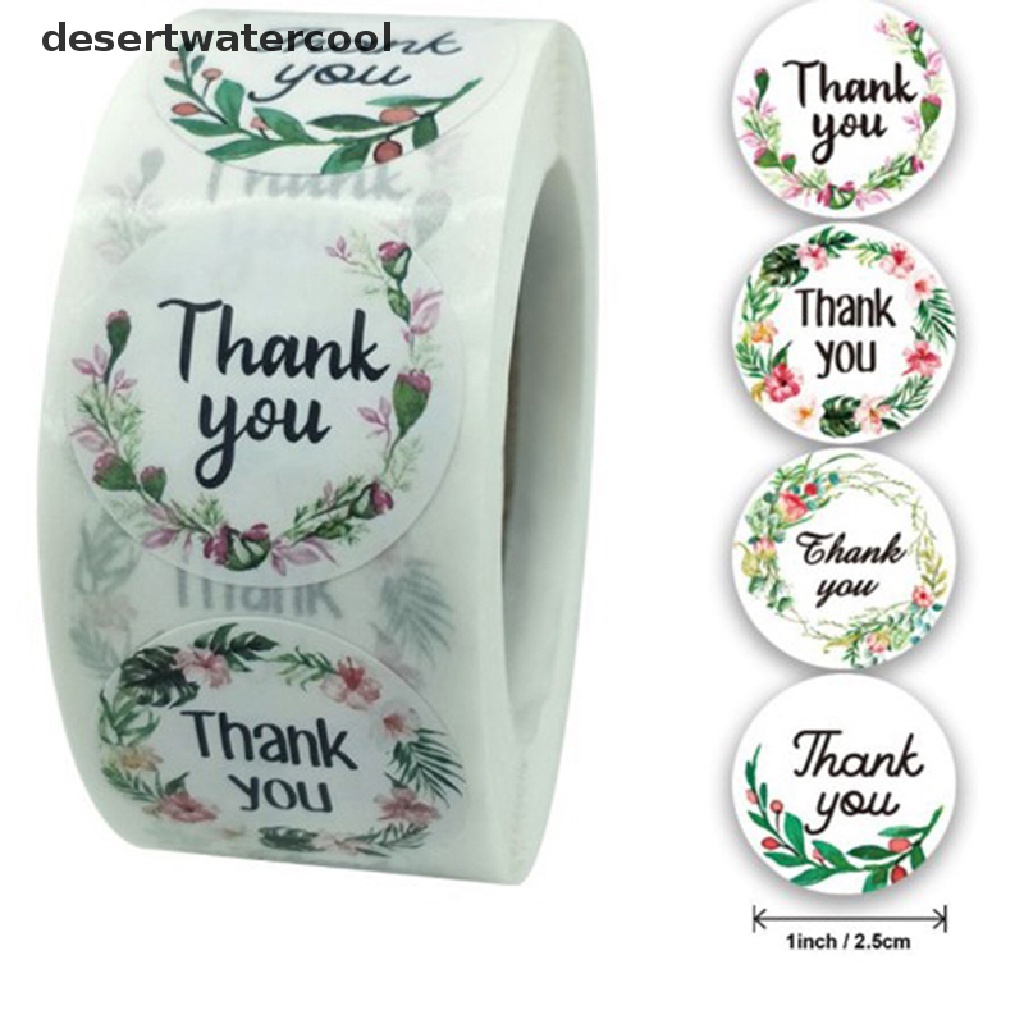 Deid 500Pcs/roll Stiker Thank You Untuk Label Segel er Stationery Sticker Gq New Martijn