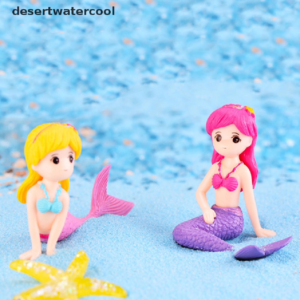 Deid Mermaid DIY Patung Miniatur Mini Taman Dekorasi Rumah Boneka Lanskap Mikro Martijn