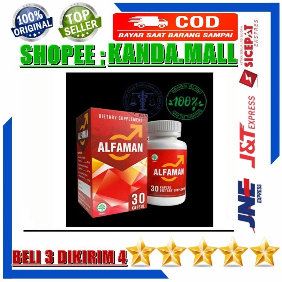 100% ORIGINAL (Terlaris) Alfaman Asli Obat Kuat Stamina Pria Original BPOM