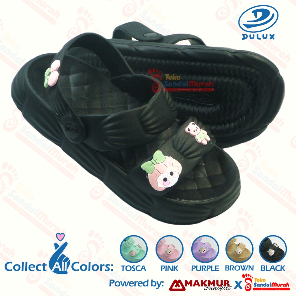 Toko Sendal Murah - Sandal Fuji Uk 30 - 35 / Sandal Anak Perempuan Terbaru / Sandal Dua Strap Motif Boneka / Sandal Slop Anak Kekinian [Toko Sendal Murah M 533 C]