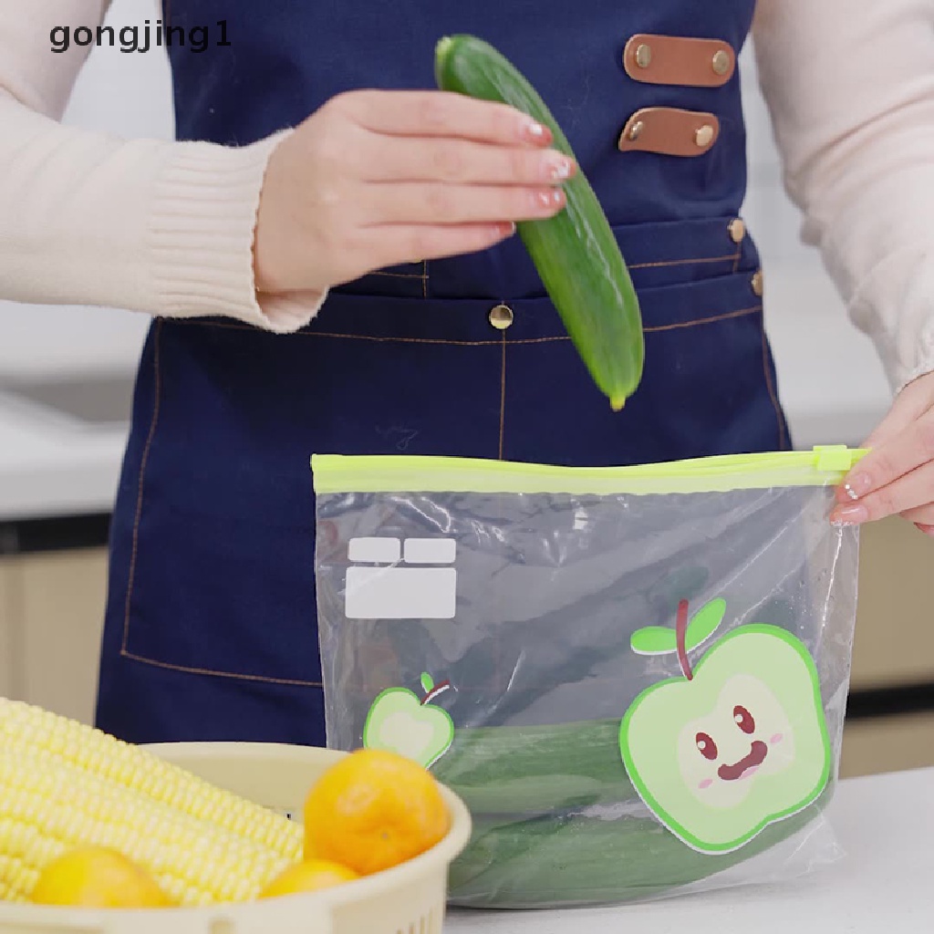 Ggg Reusable Zip Lock Bag Tas Penyimpanan Transparan Food Grade Dengan Zipper Sealing Wadah Plastik Travel Freezer Camping Dapur ID