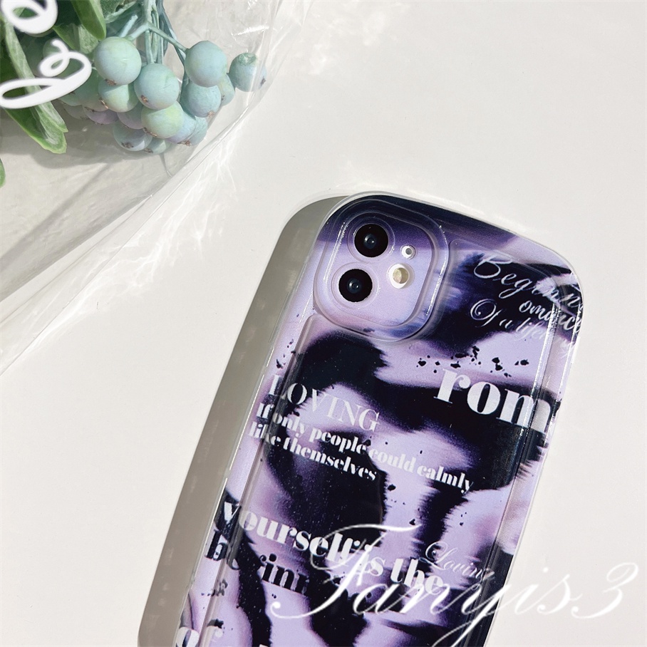 Compatible For IPhone 14 13 12 11 Pro Max X XR Xs Max 8 7 Plus SE 2020 Kompatibel Untuk Hitam Cinta Inggris Sabun Telepon Case Bening TPU Soft Cover