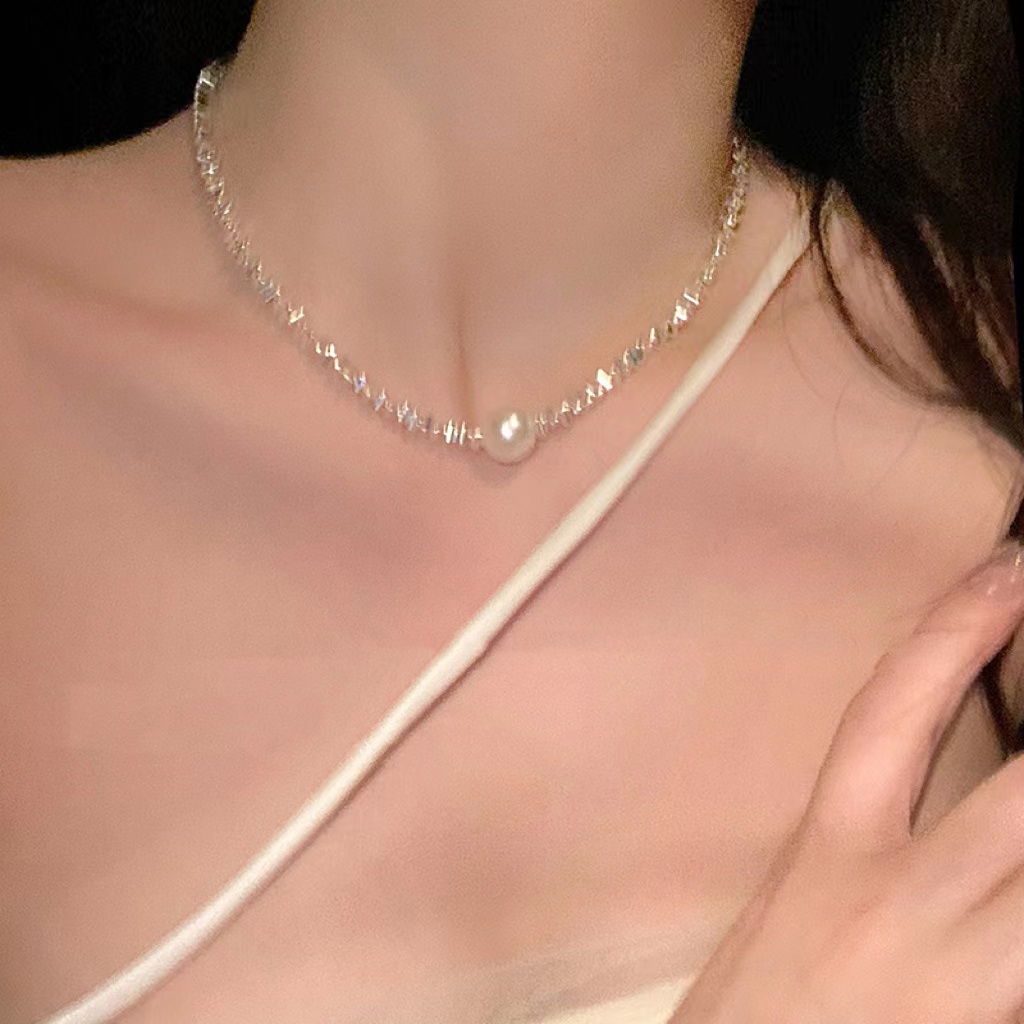 Kalung Mutiara Desain Unik Fashion Elegan Wanita Musim Panas Aksesoris Hadiah