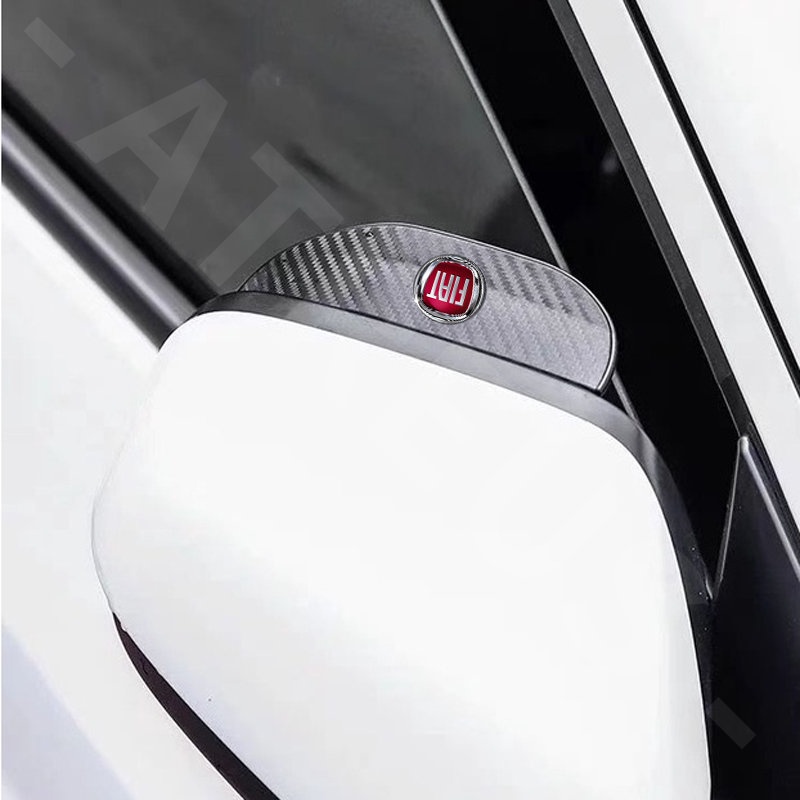 2pcs Fiat Carbon Fiber Kaca Spion Mobil Alis Hujan Rainproof Cover Untuk Uno Toro 500 Bravo Punto Palio Argo Stilo Strada Mobi