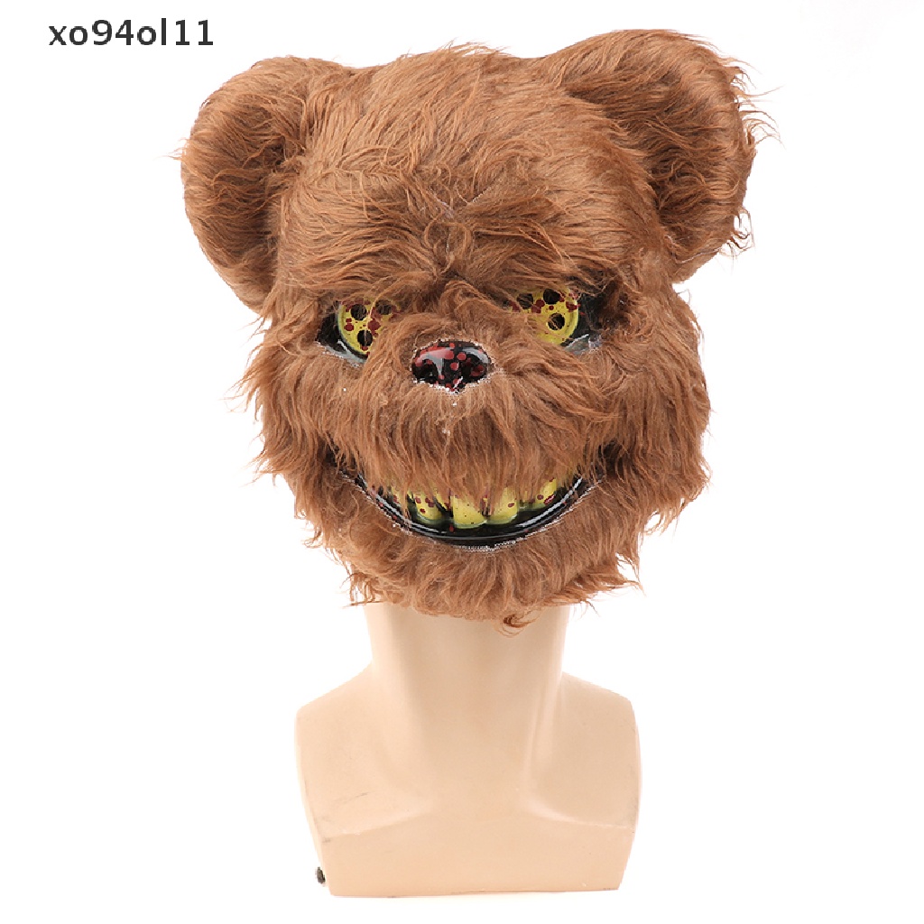 Xo Topeng Halloween Bloody Killer Rabbit Mask Teddy Bear Topeng Horror Cosplay Mewah OL