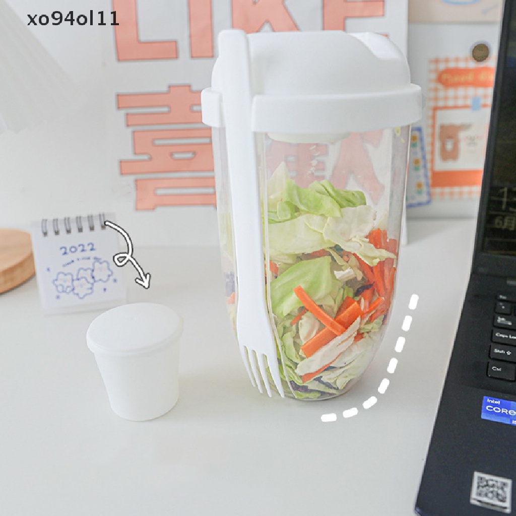 Xo Breakfast Oatmeal Cereal Nut Yogurt Salad Cup Container Set Dengan Garpu Kotak Makanan OL