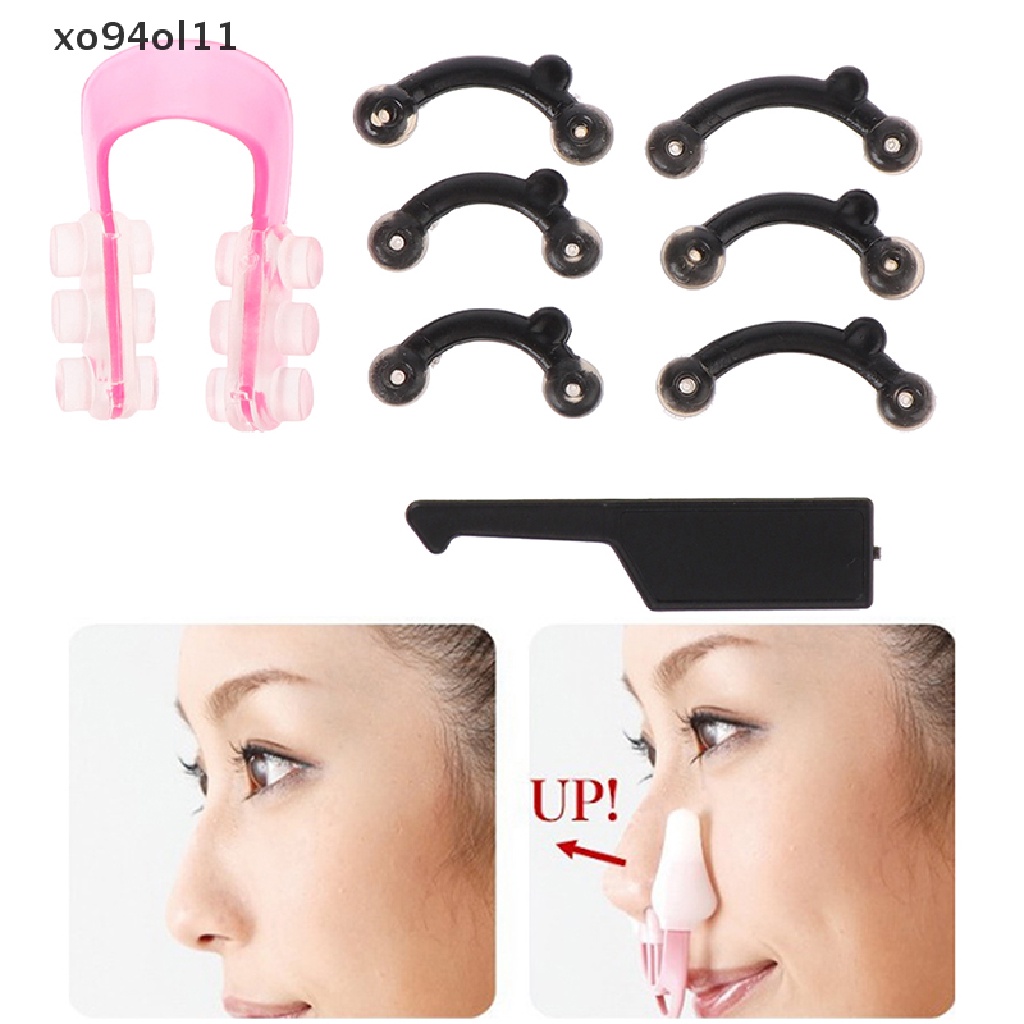 Xo 6PCS/Set 3ukuran Wanita Kecantikan Hidung Up Lifg Bridge Shaper Alat Pijat Tidak Sakit OL