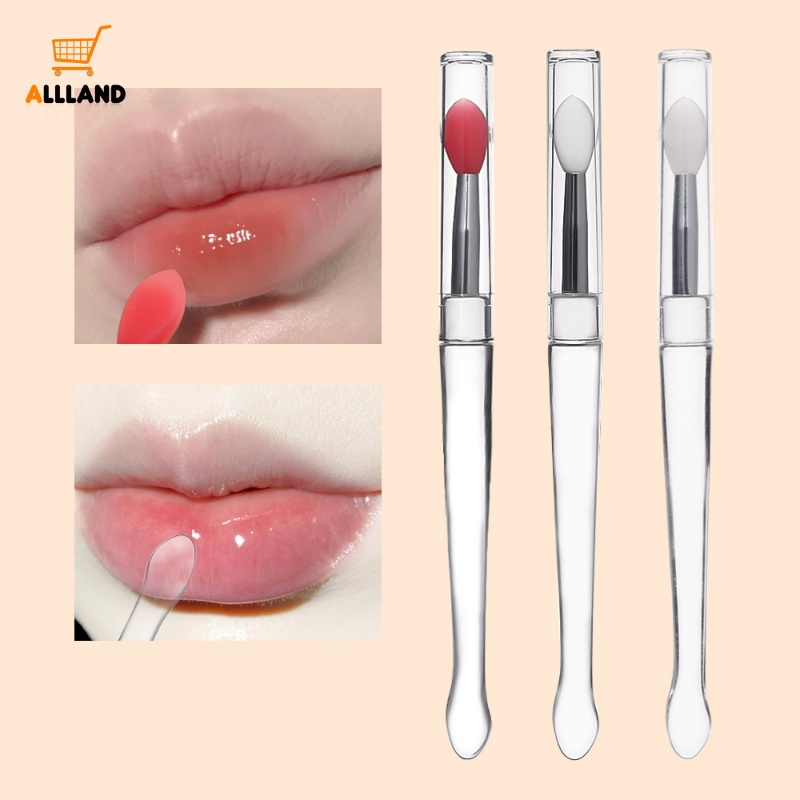 Kuas Bibir Silikon Transparan Portable/Mini Soft Eyeshadow Lipstik Lip Blam Aplikator/Lips Care Alat Makeup Kecantikan