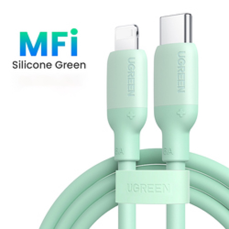 Ugreen 20W PD USB C Kabel Silikon Ke Lightn-ing Untuk Iphone14 13 12 11 Pro Max Mini MFi Type C Fast Charging Untuk iPhone