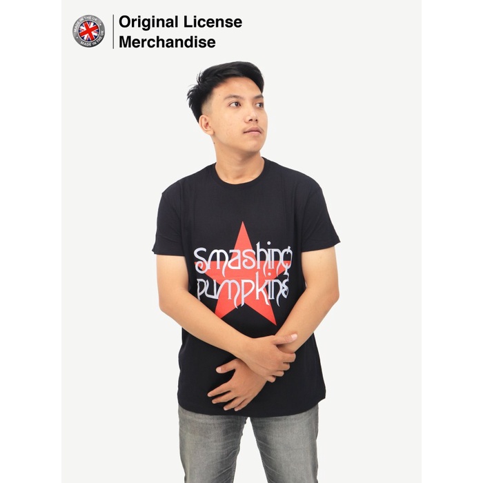 Kaos Baju Band Musik Pria Wanita Katun SMASHING PUMPKINS Ori Star Logo
