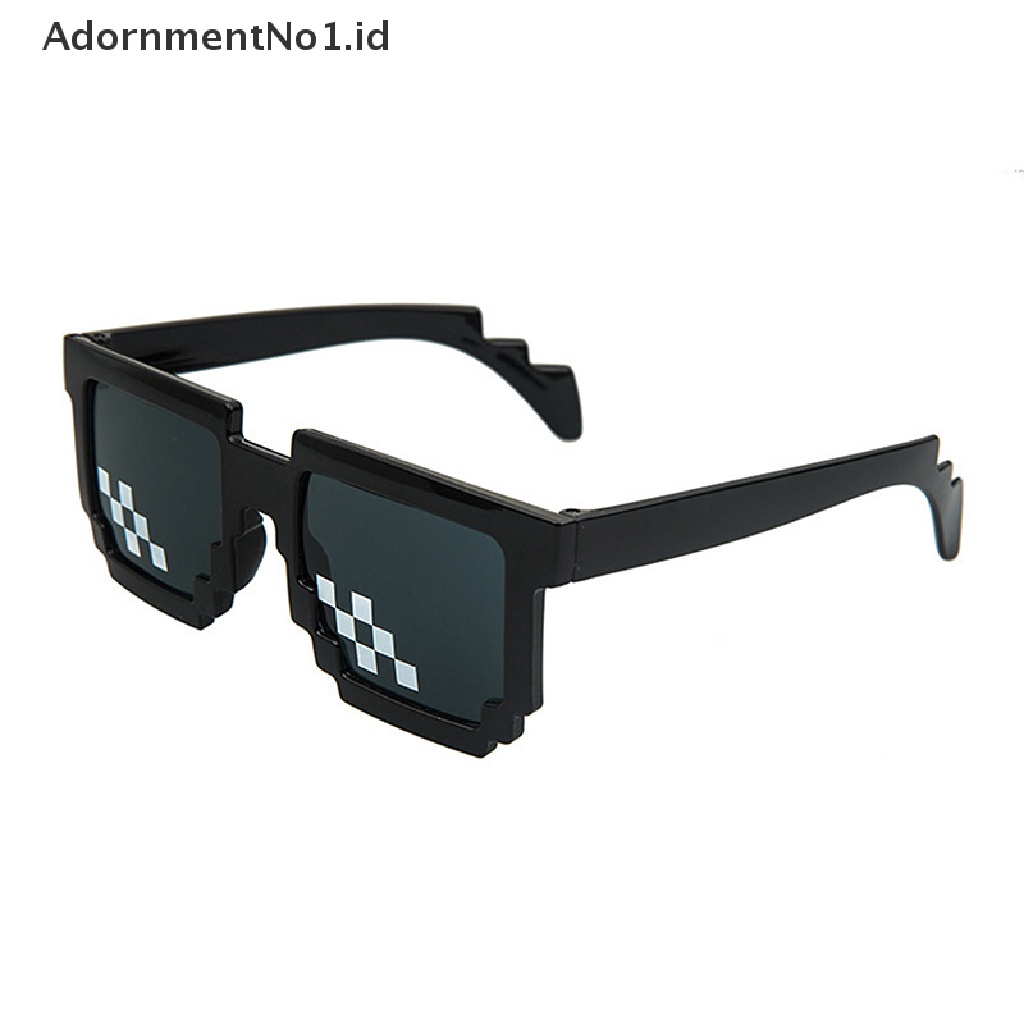 [AdornmentNo1] Kacamata Pria Wanita 8bit Coding Pixel Thug Life Mosaic Sunglasses Trendy Keren [ID]