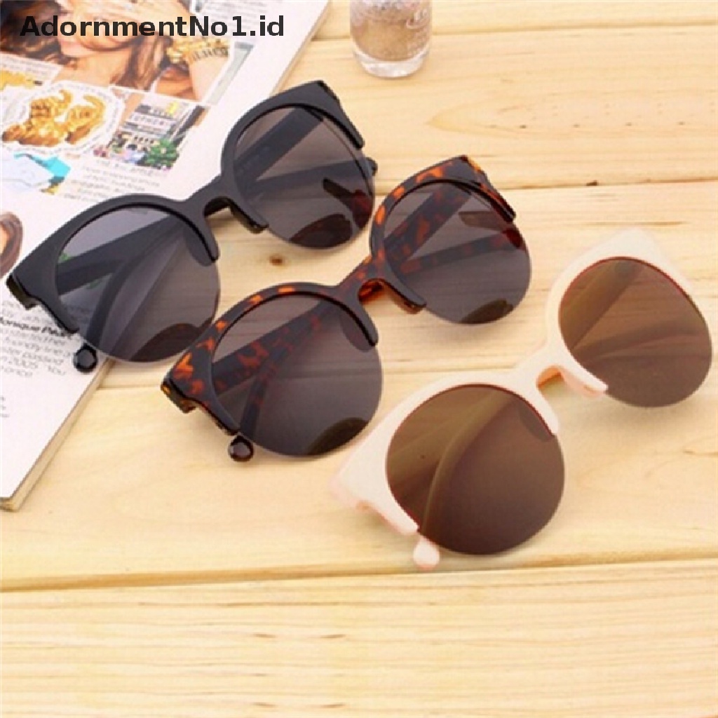 [AdornmentNo1] Kacamata Vintage Wanita Pria Retro Mata Kucing Bulat Sunglasses Eyewear Fashion2017Id]