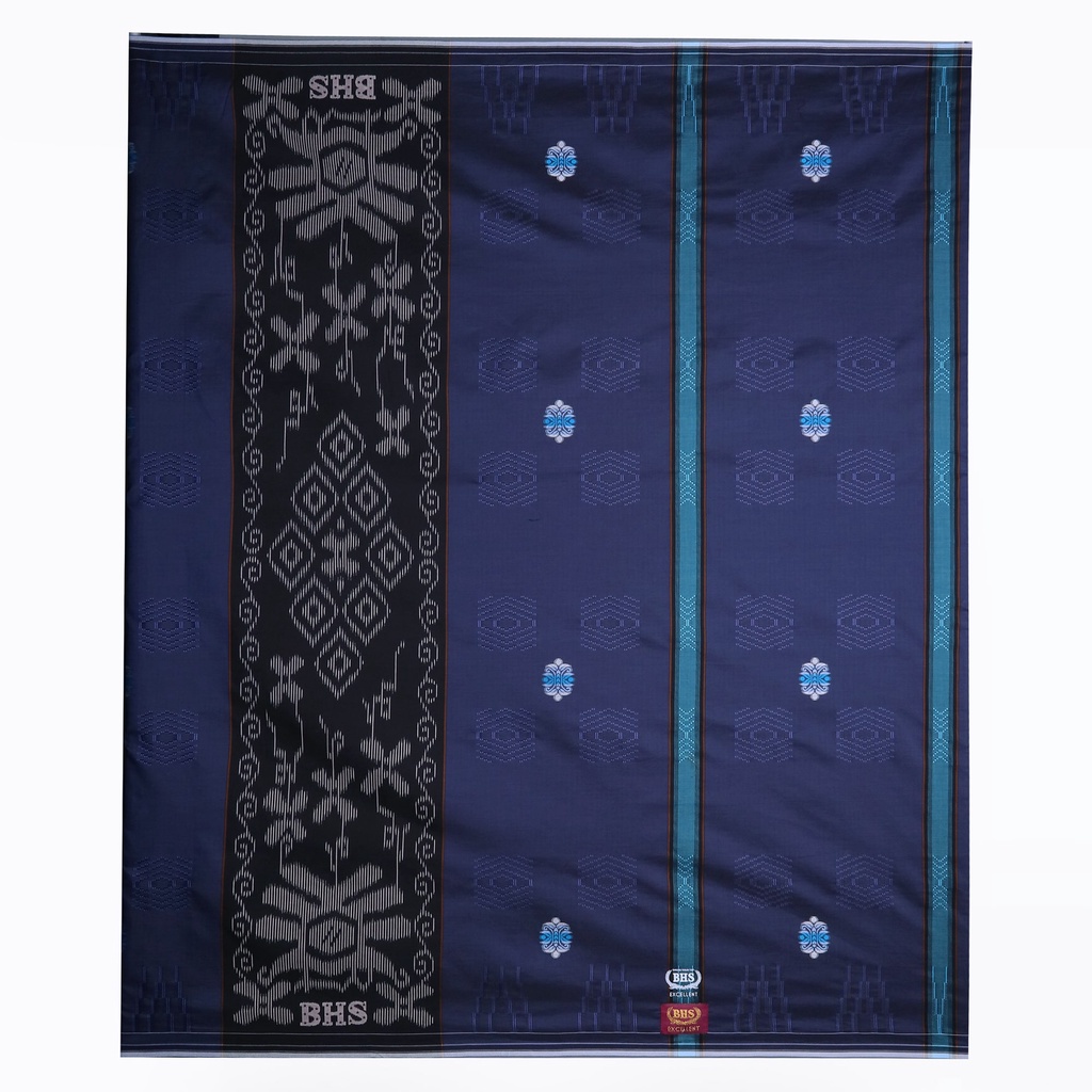 Sarung BHS Excellent Gold Motif E52 STA Biru Tua / BHS COD/ TERMURAH/ FULL TAG/ ORIGINAL