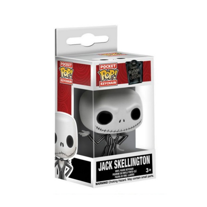 Original POP Jack Skellington Gantungan Kunci PVC The Nightmare Before Christmas Anime Minifigure Model Liontin Dekorasi Hadiah